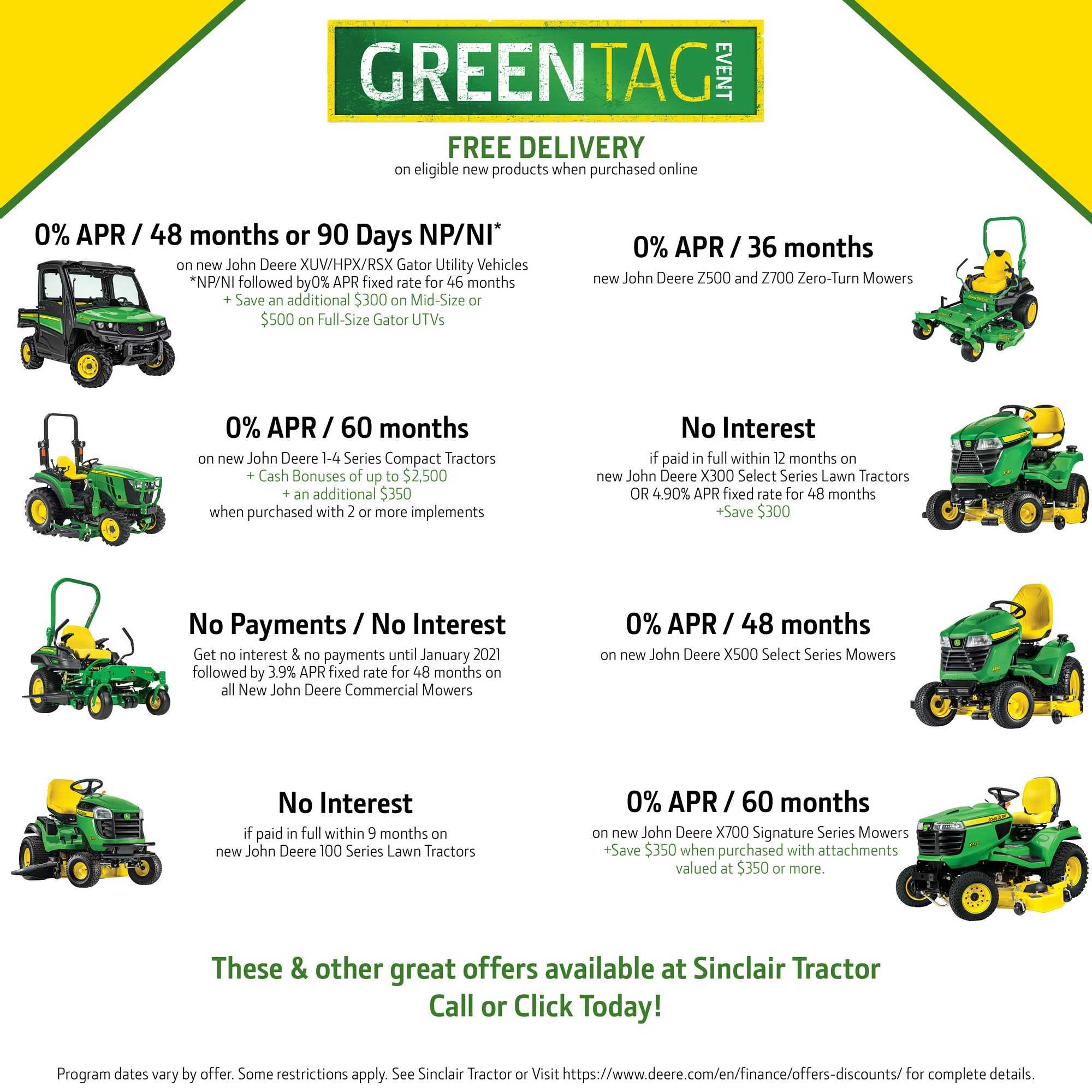 John Deere Equipment Promos Davenport, IA Sinclair Tractors
